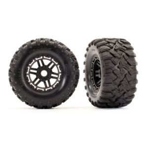 Traxxas Roues Montees Collees Noires Maxx